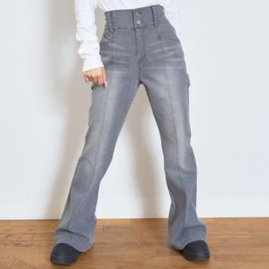 【彈力】修身喇叭牛仔褲