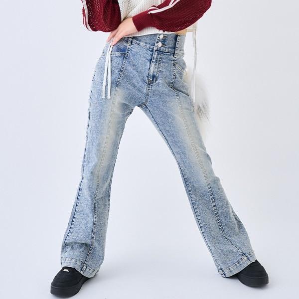 【彈力】修身喇叭牛仔褲