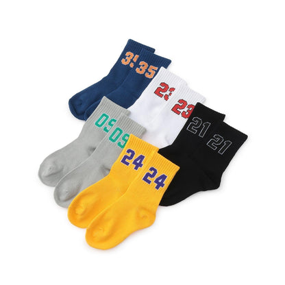 編號混合彩色襪