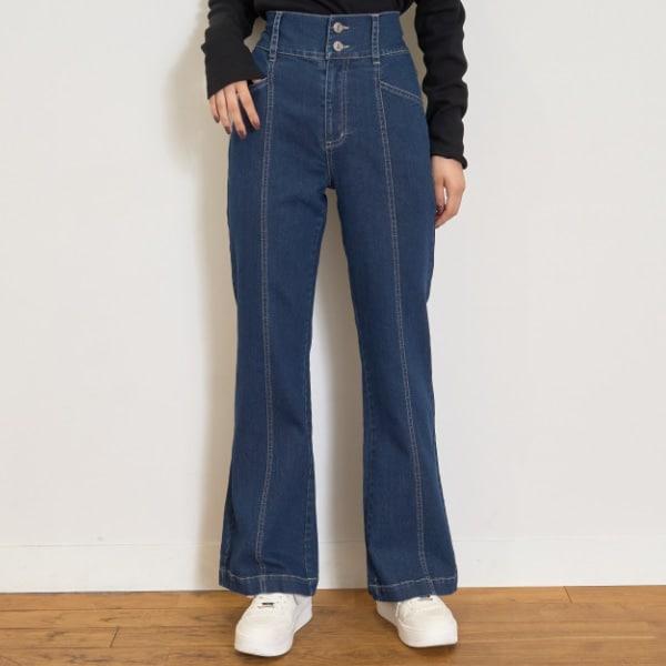 【彈力】修身喇叭牛仔褲