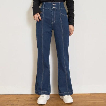 【彈力】修身喇叭牛仔褲