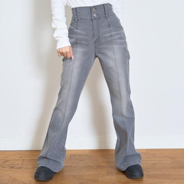 【彈力】修身喇叭牛仔褲