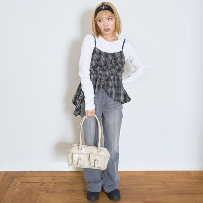 【彈力】修身喇叭牛仔褲