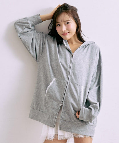 logo刺繡寬鬆衛衣【韓國時尚】