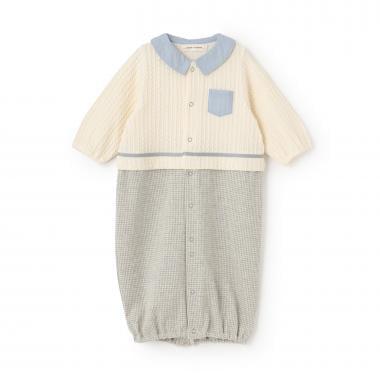 千鳥格雙用連體衣【日本製造】