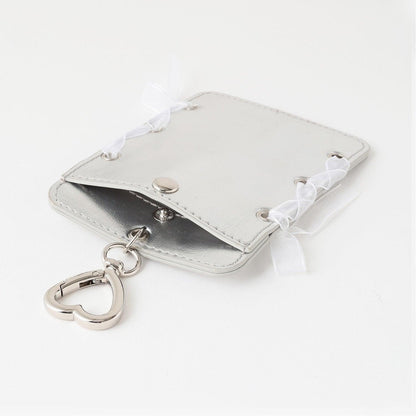 【防潑水】繫帶蝴蝶結卡包掛飾雙肩包