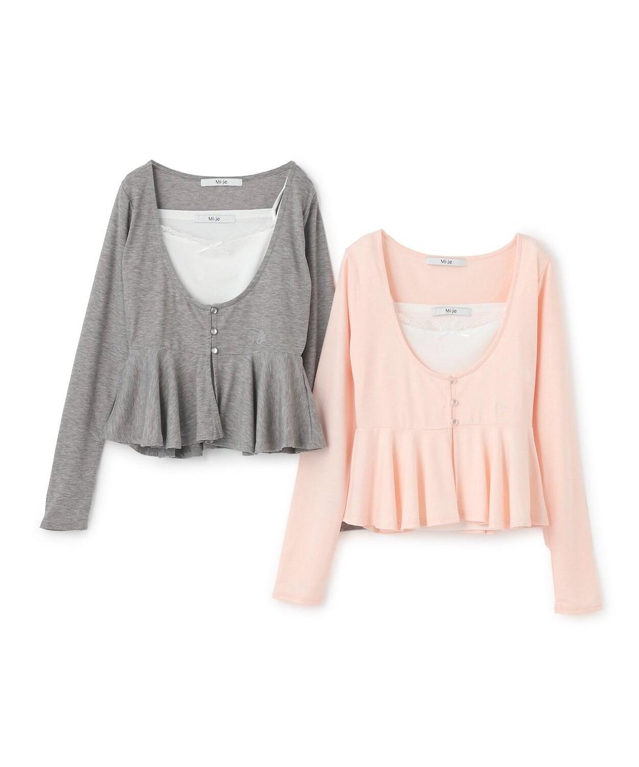 荷葉邊層疊吊帶套裝【韓國時尚】