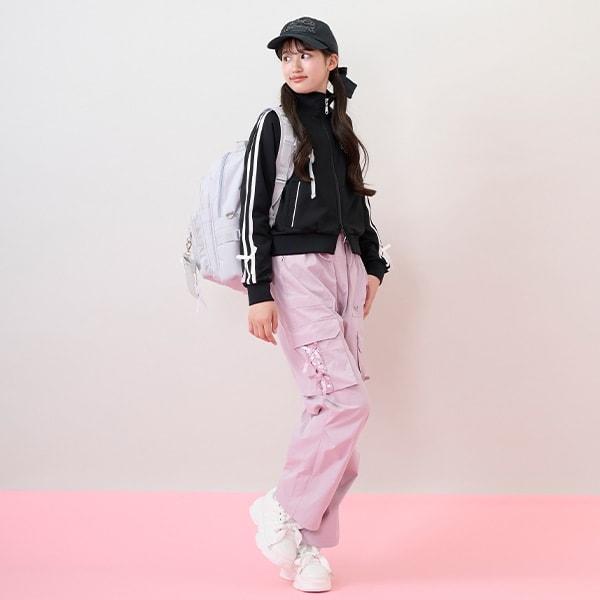 【防潑水】繫帶蝴蝶結卡包掛飾雙肩包