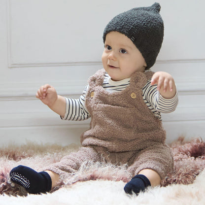 毛絨絨小熊連體褲套裝