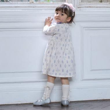 【GOODPRICE】印花蝴蝶結裝飾連衣裙