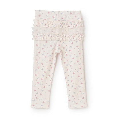 背部荷葉邊打底褲