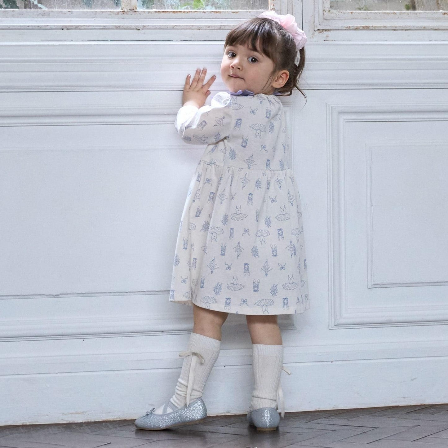 【GOODPRICE】印花蝴蝶結裝飾連衣裙