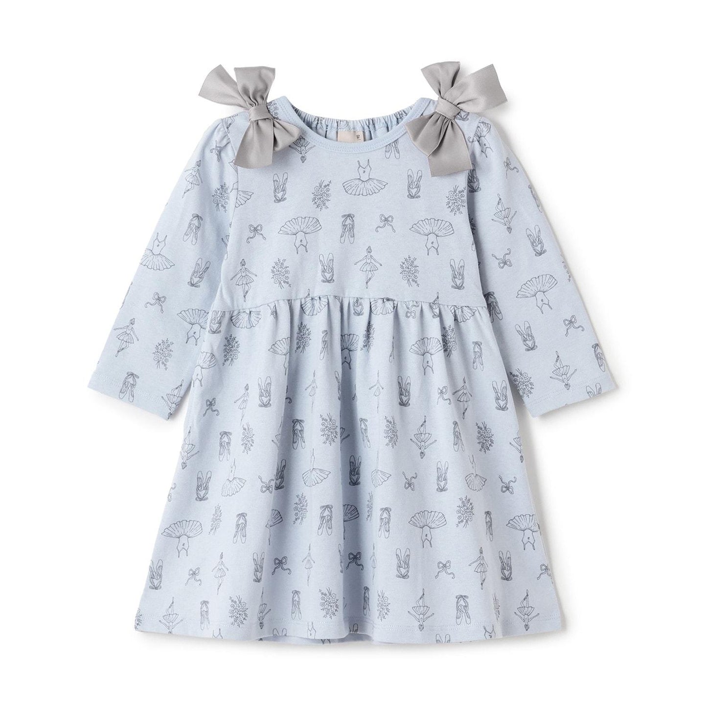 【GOODPRICE】印花蝴蝶結裝飾連衣裙