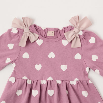 【GOODPRICE】印花蝴蝶結裝飾連衣裙