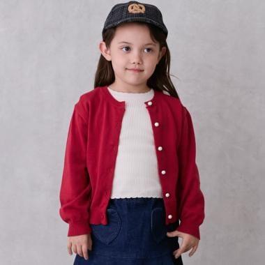 珍珠紐釦針織開衫