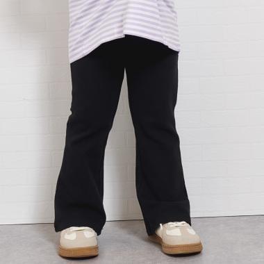 防汙羅紋喇叭打底褲