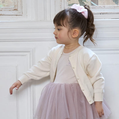 珍珠紐釦針織開衫