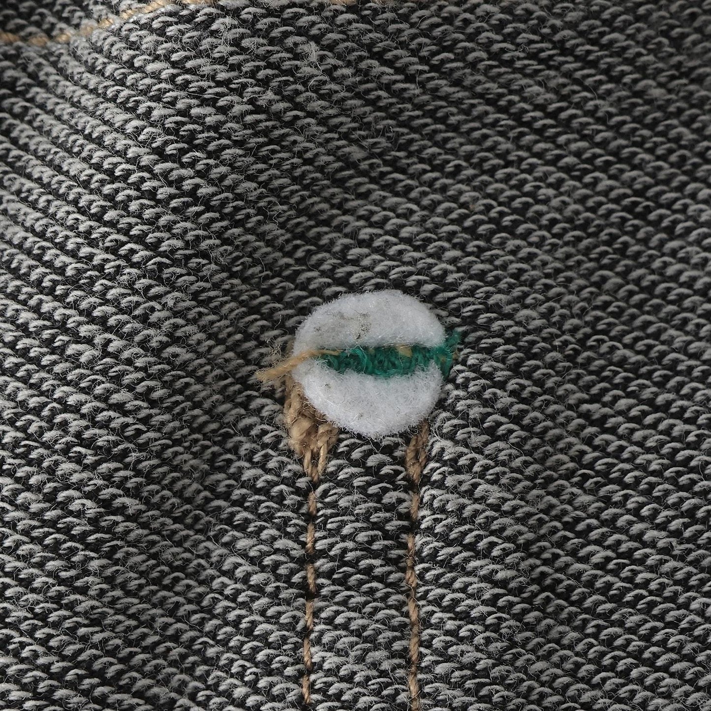 靛藍色牛仔針織長褲