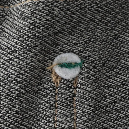 靛藍色牛仔針織長褲