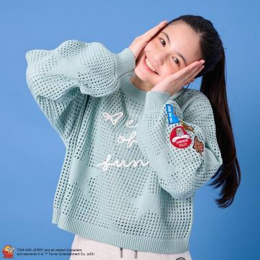 【TOM AND JERRY】星形徽章套頭衫×內搭套裝