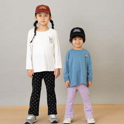 防汙羅紋喇叭打底褲