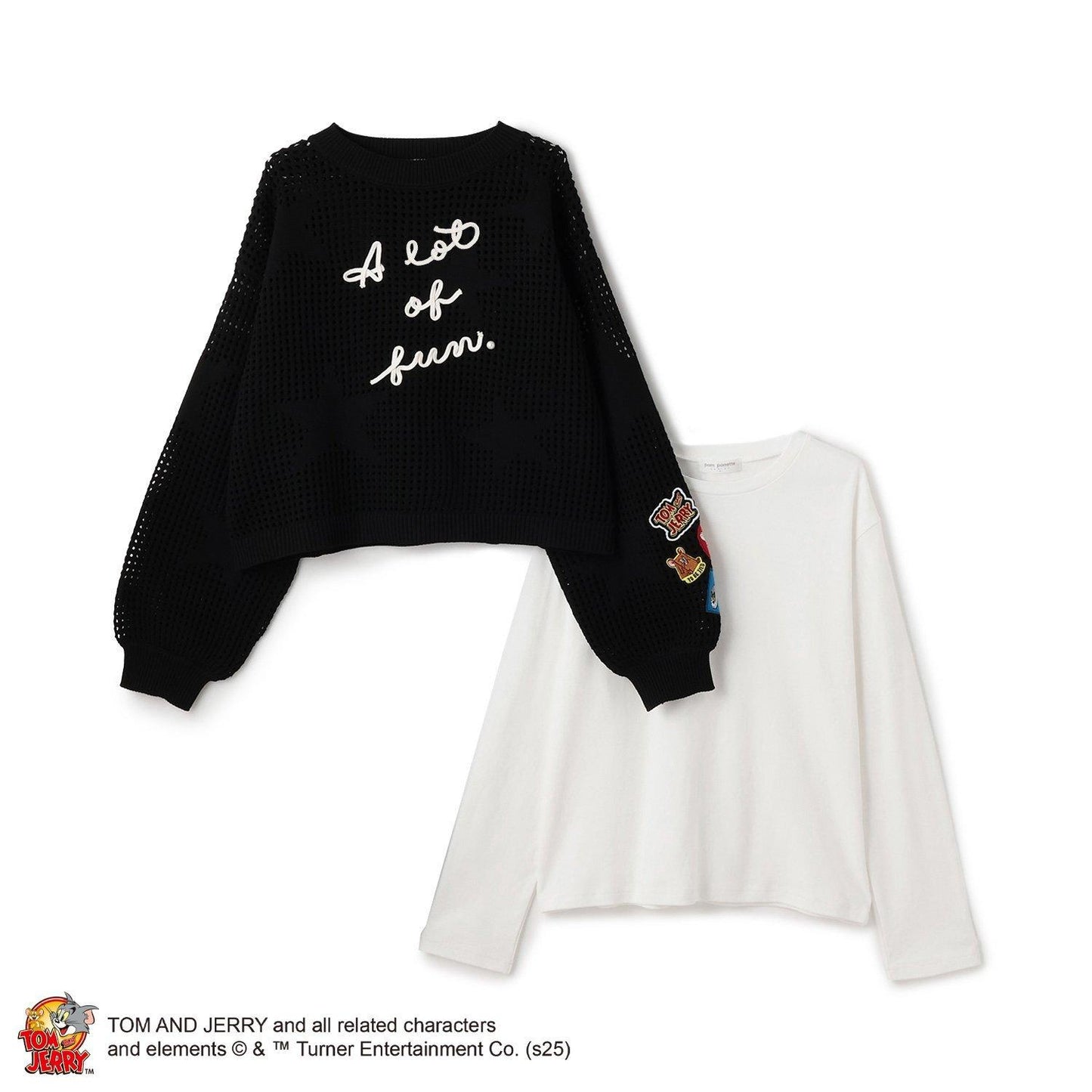 【TOM AND JERRY】星形徽章套頭衫×內搭套裝