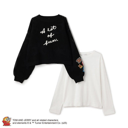 【TOM AND JERRY】星形徽章套頭衫×內搭套裝