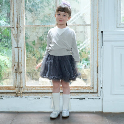 芭蕾風針織交叉開衫