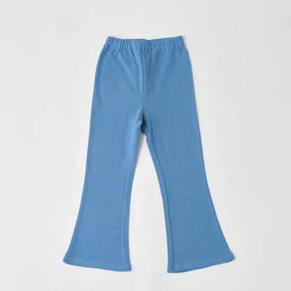 防汙羅紋喇叭打底褲