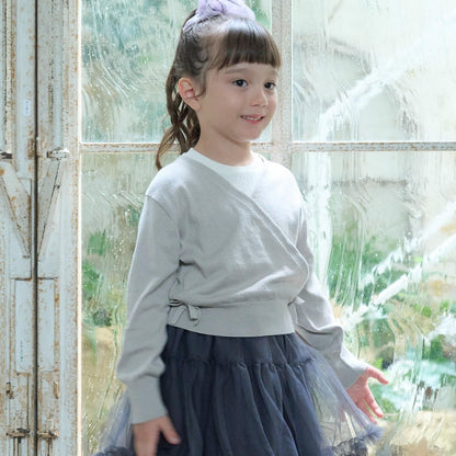 芭蕾風針織交叉開衫