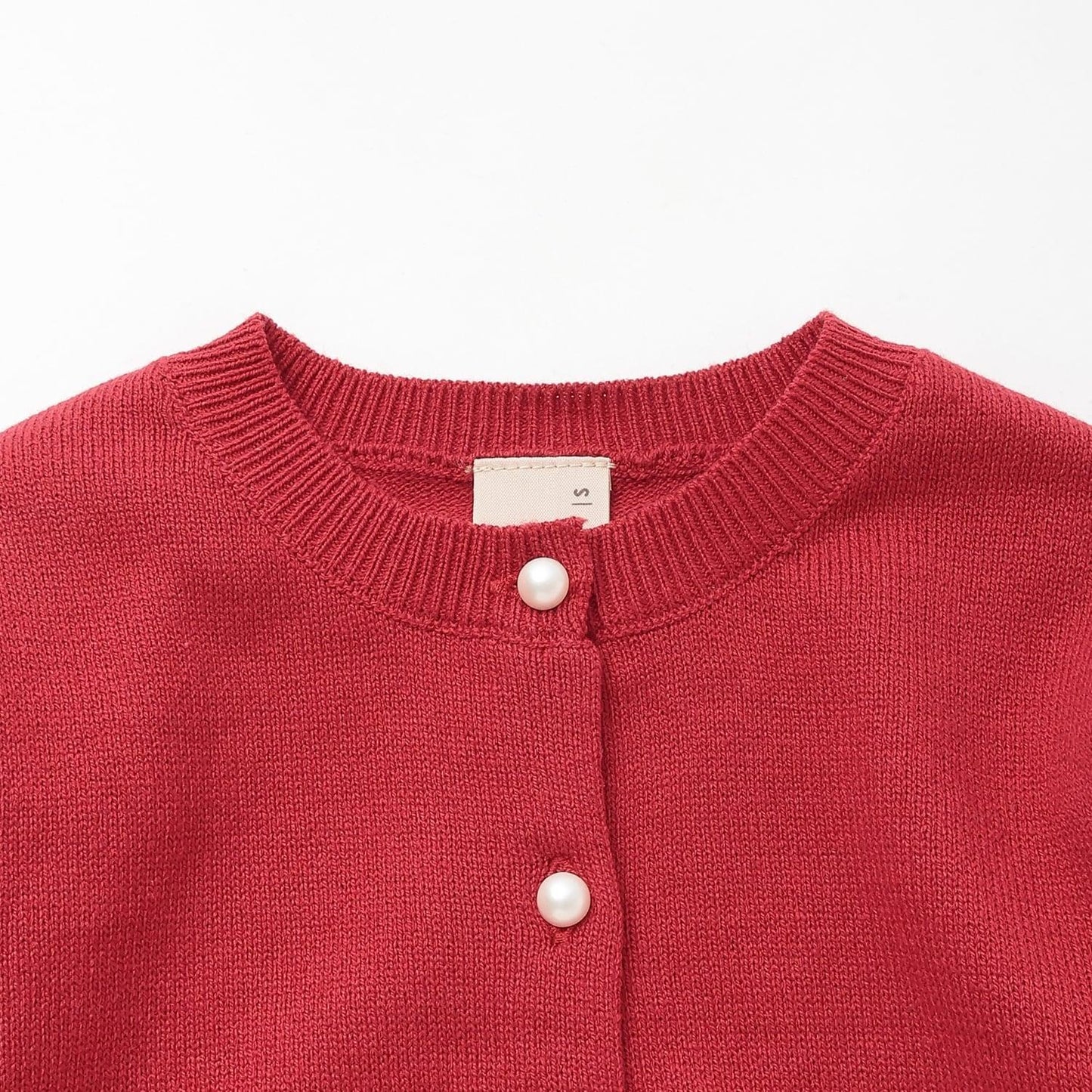 珍珠紐釦針織開衫