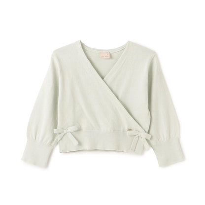 芭蕾風針織交叉開衫