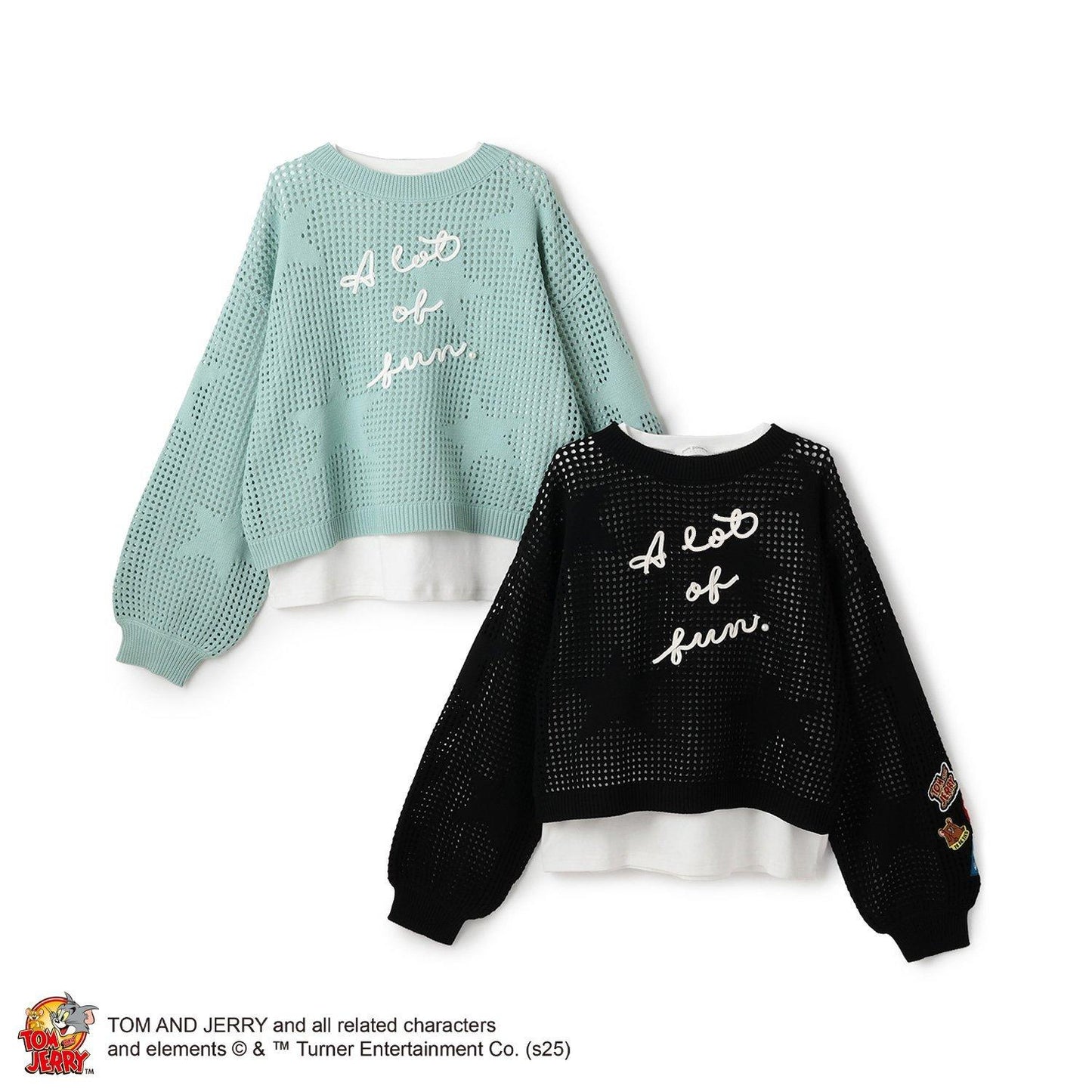 【TOM AND JERRY】星形徽章套頭衫×內搭套裝