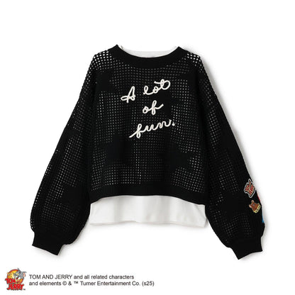 【TOM AND JERRY】星形徽章套頭衫×內搭套裝