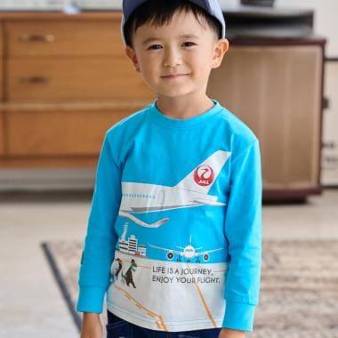 切換拼接長袖T恤