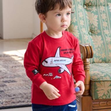 【JAL】貼布繡長袖T恤