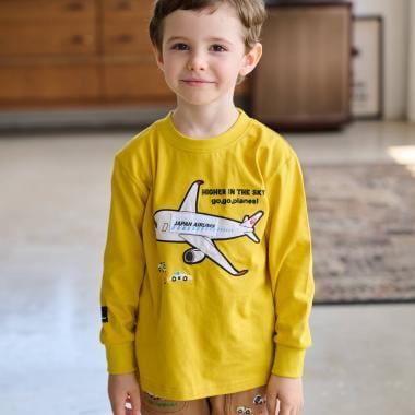 【JAL】貼布繡長袖T恤