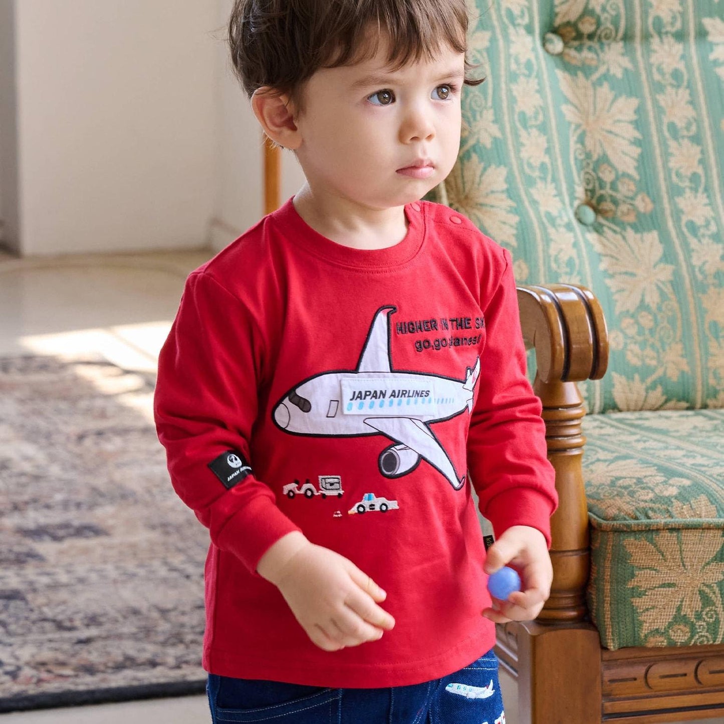 【JAL】貼布繡長袖T恤