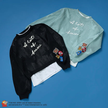 【TOM AND JERRY】星形徽章套頭衫×內搭套裝