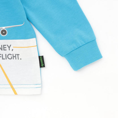 切換拼接長袖T恤