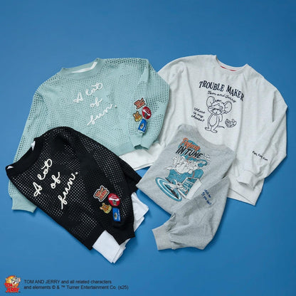 TOM AND JERRY（貓和老鼠） 變形套頭上衣