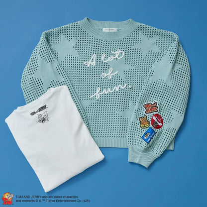 【TOM AND JERRY】星形徽章套頭衫×內搭套裝