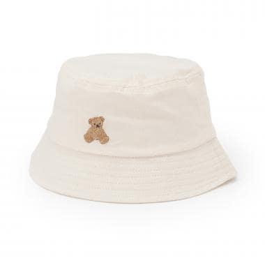 小熊刺繡漁夫帽