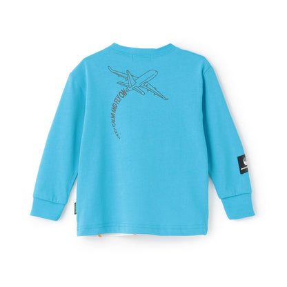 切換拼接長袖T恤