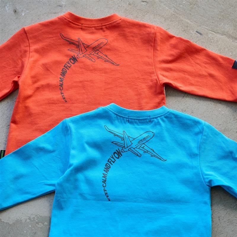 切換拼接長袖T恤