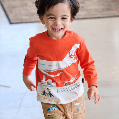 切換拼接長袖T恤