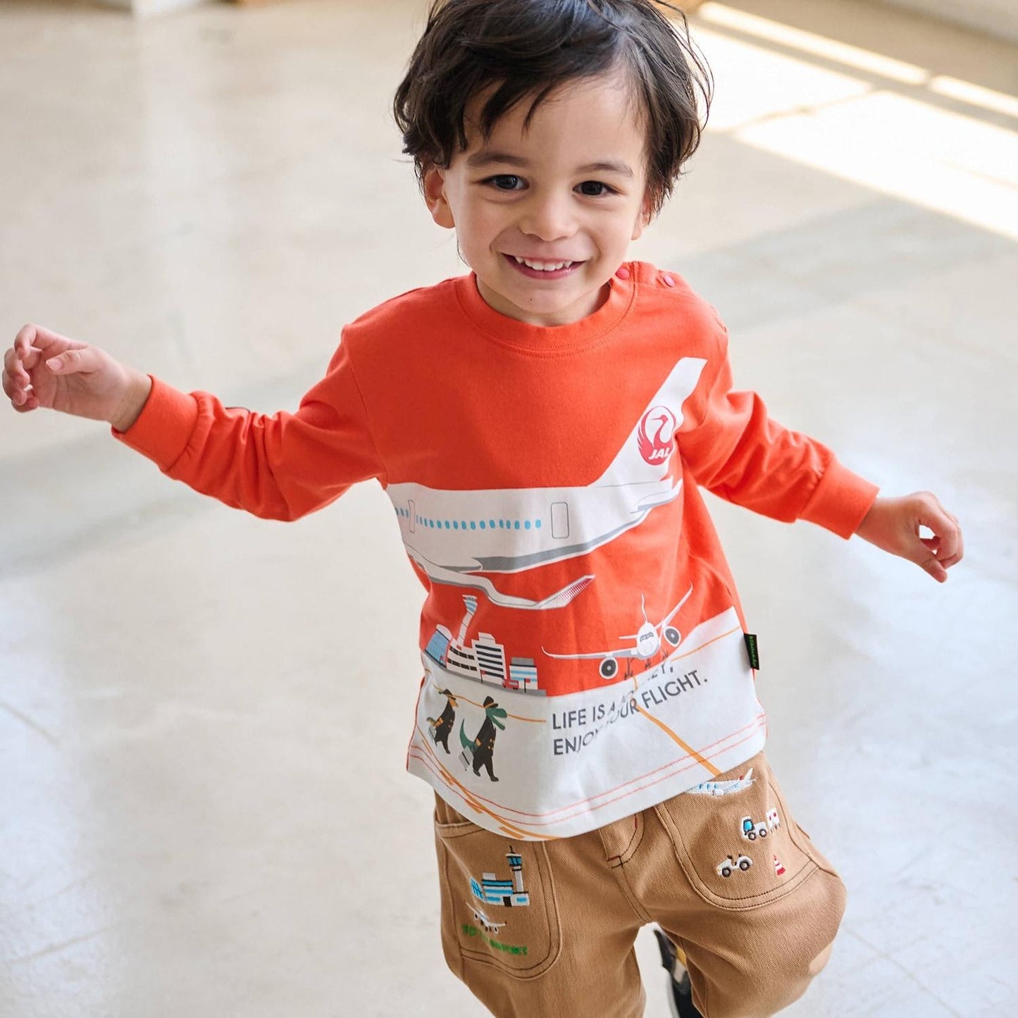 切換拼接長袖T恤