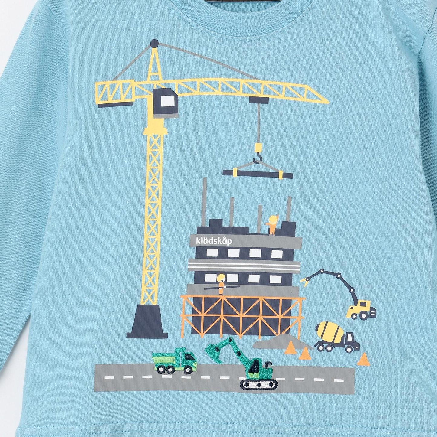 工程車輛施工中長袖T恤