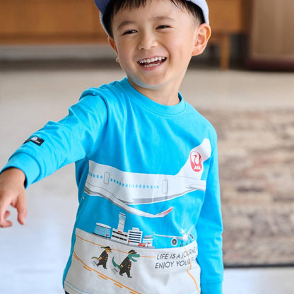 切換拼接長袖T恤