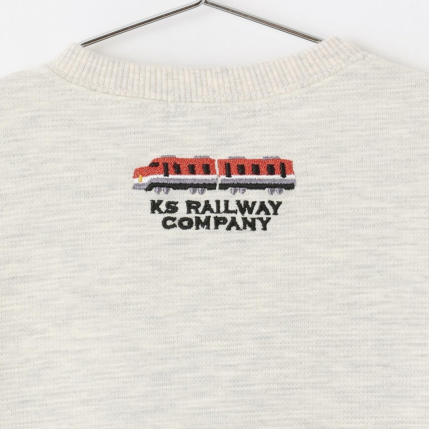 電車圖案貼布繡多層次風格套頭衫